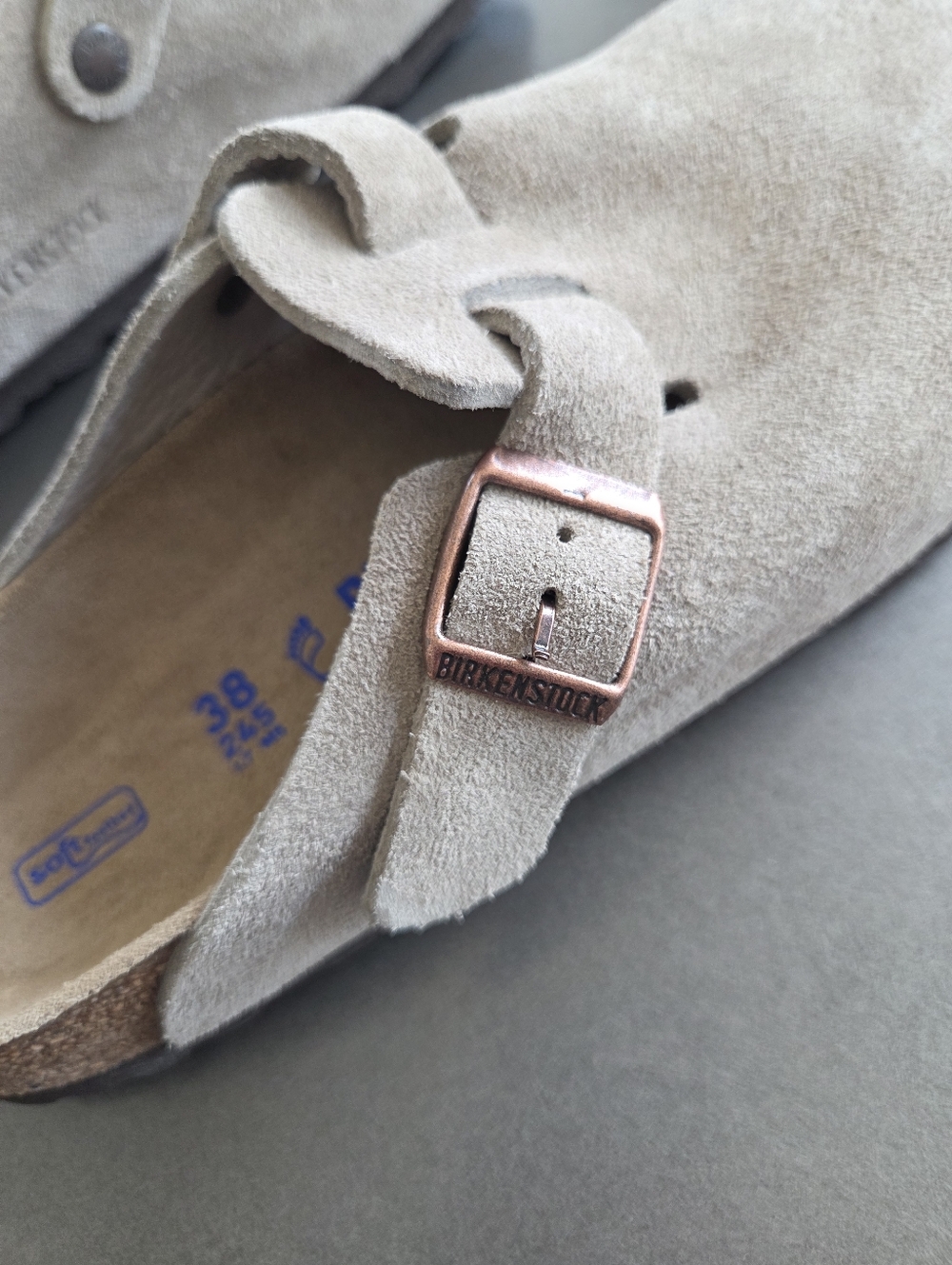 Birkenstock Boston Soft Footbed Suede Leather Size 38 New - Picture 4 of 10